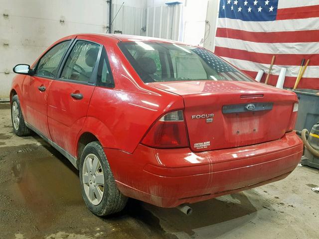 1FAHP34N87W130286 - 2007 FORD FOCUS ZX4 RED photo 3