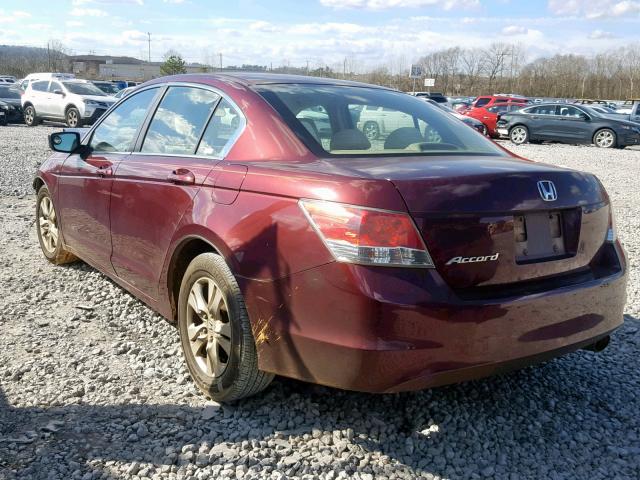 1HGCP26439A070521 - 2009 HONDA ACCORD LXP MAROON photo 3