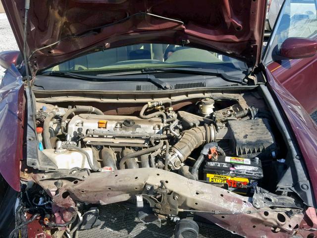 1HGCP26439A070521 - 2009 HONDA ACCORD LXP MAROON photo 7