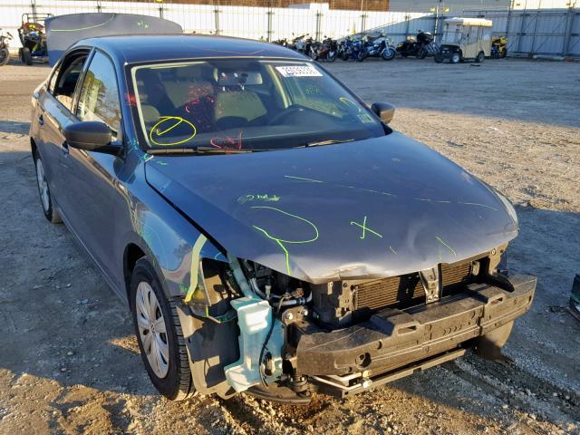 3VW2K7AJ5DM309367 - 2013 VOLKSWAGEN JETTA BASE GRAY photo 1