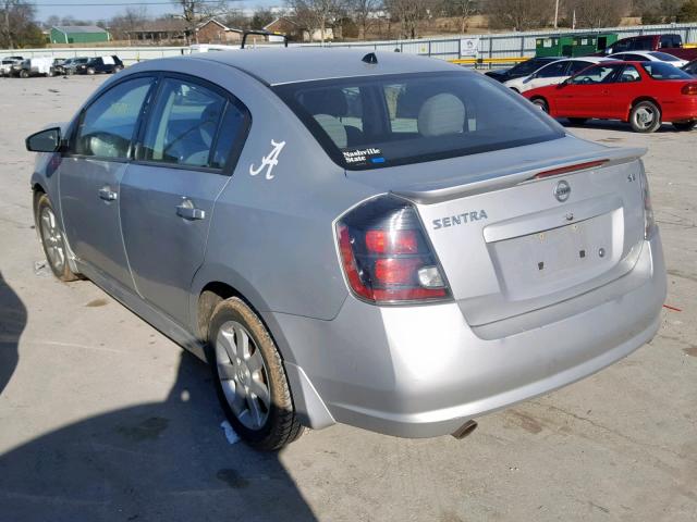 3N1AB6AP6CL704145 - 2012 NISSAN SENTRA 2.0 SILVER photo 3