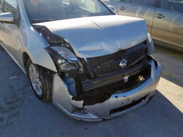 3N1AB6AP6CL704145 - 2012 NISSAN SENTRA 2.0 SILVER photo 9