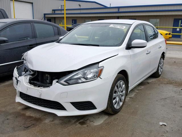 3N1AB7AP6GL677427 - 2016 NISSAN SENTRA S WHITE photo 2