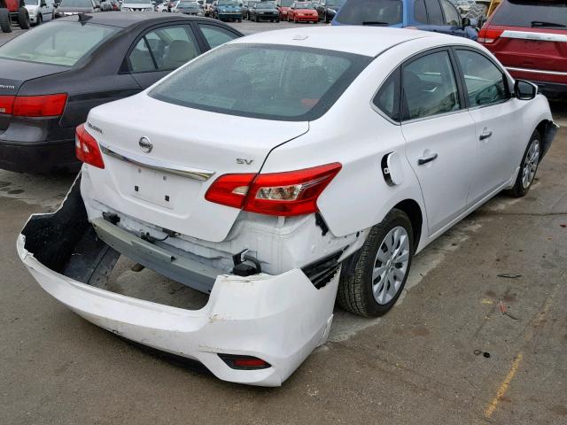 3N1AB7AP6GL677427 - 2016 NISSAN SENTRA S WHITE photo 4