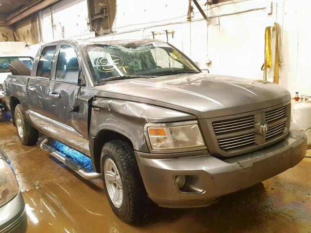 1D7HW38PX9S705884 - 2009 DODGE DAKOTA SXT GRAY photo 1