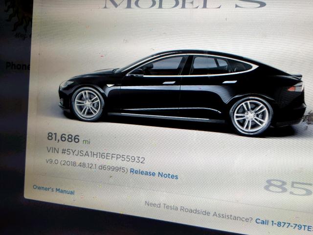 5YJSA1H16EFP55932 - 2014 TESLA MODEL S BLACK photo 8