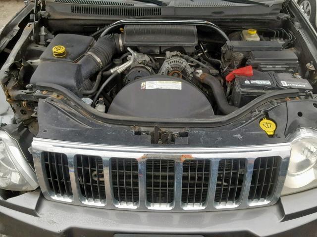 1J8GR48K67C663141 - 2007 JEEP GRAND CHER GRAY photo 7