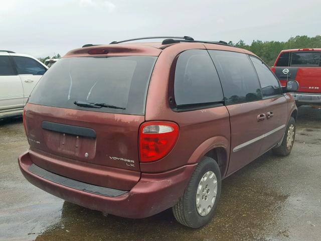 1C4GJ25BX3B163443 - 2003 CHRYSLER VOYAGER BURGUNDY photo 4