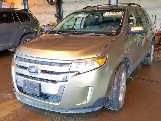 2FMDK4KC2DBA75650 - 2013 FORD EDGE LIMIT GREEN photo 2