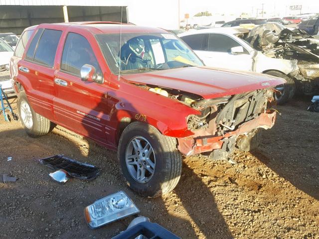 1J4GW48S84C402129 - 2004 JEEP GRAND CHER RED photo 1