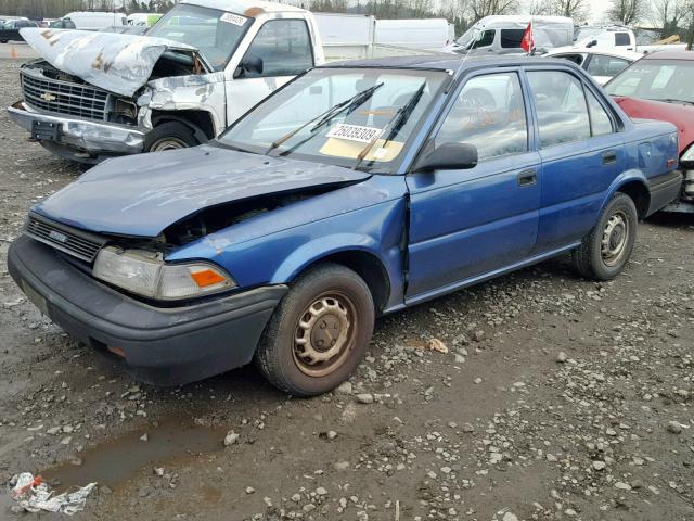 JT2AE92E3K3281403 - 1989 TOYOTA COROLLA DL BLUE photo 2