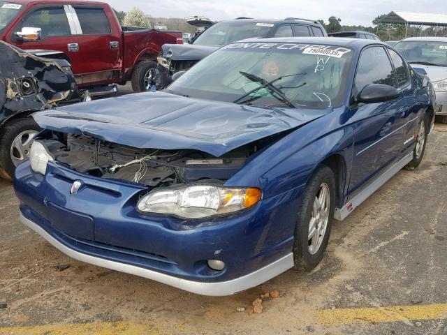 2G1WX12KX39340236 - 2003 CHEVROLET MONTE CARL BLUE photo 2