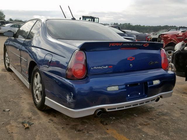 2G1WX12KX39340236 - 2003 CHEVROLET MONTE CARL BLUE photo 3