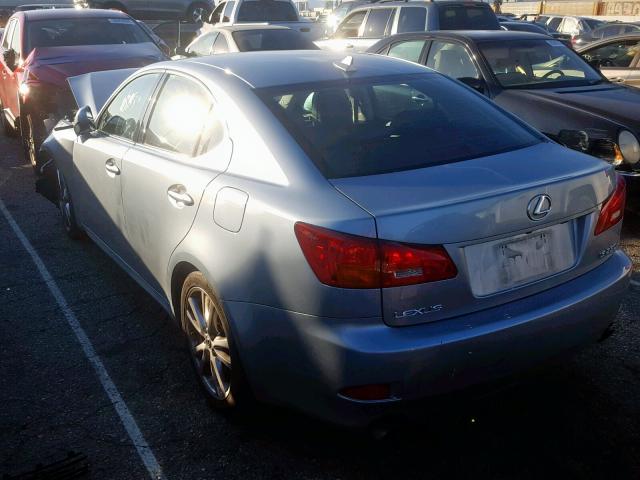 JTHBK262185051513 - 2008 LEXUS IS 250 BLUE photo 3