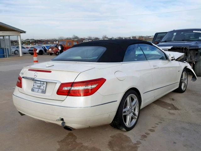 WDDKK5KF6CF159940 - 2012 MERCEDES-BENZ E 350 WHITE photo 4