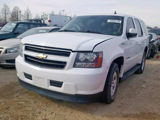 1GNFK13549R104377 - 2009 CHEVROLET TAHOE HYBR WHITE photo 2