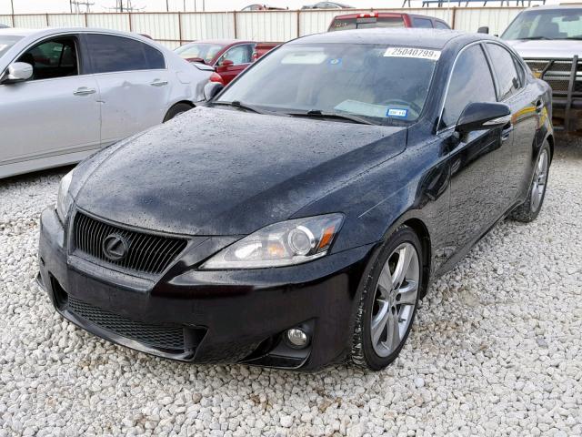 JTHBF5C23B5150822 - 2011 LEXUS IS 250 BLACK photo 2