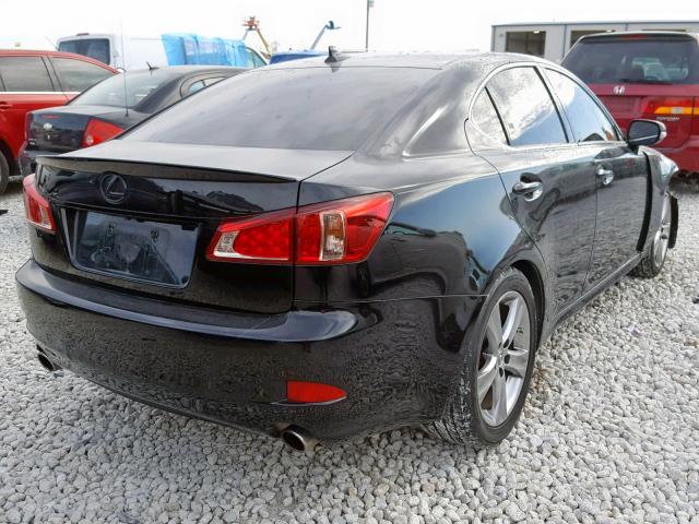 JTHBF5C23B5150822 - 2011 LEXUS IS 250 BLACK photo 4