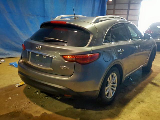 JNBCS1MW8EM411159 - 2014 INFINITI QX70 GRAY photo 4