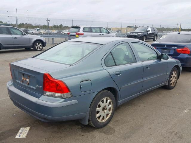 YV1RS61RX22107303 - 2002 VOLVO S60 BLUE photo 4