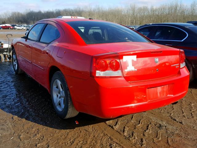 2B3CA3CV5AH162529 - 2010 DODGE CHARGER SX RED photo 3