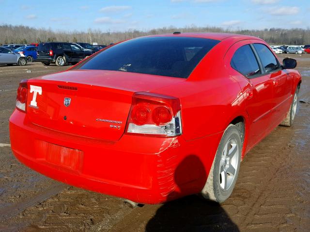 2B3CA3CV5AH162529 - 2010 DODGE CHARGER SX RED photo 4