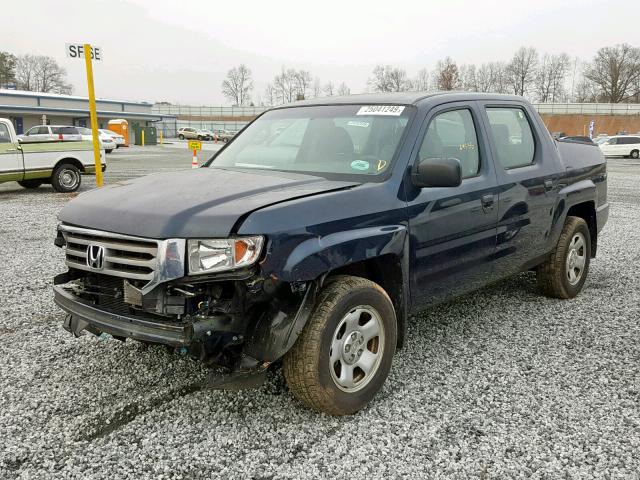 5FPYK1F2XCB458931 - 2012 HONDA RIDGELINE BLUE photo 2