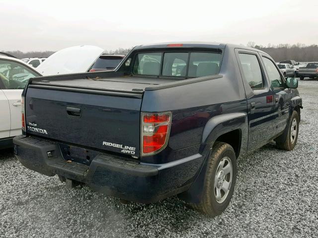 5FPYK1F2XCB458931 - 2012 HONDA RIDGELINE BLUE photo 4