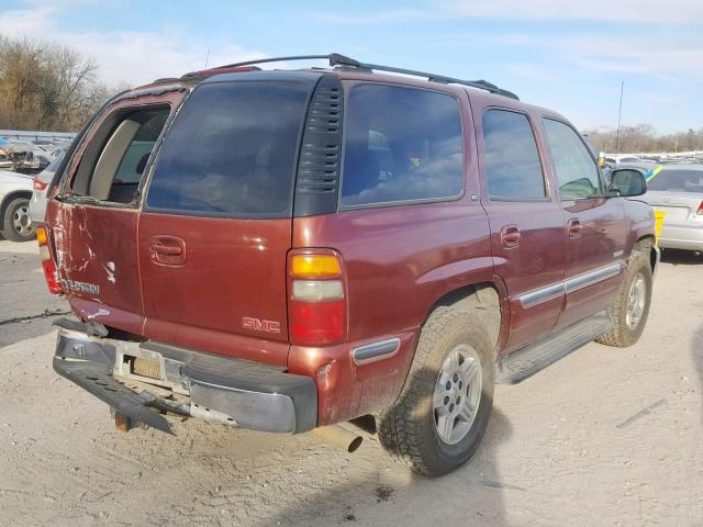 1GKEK13T3YJ115648 - 2000 GMC YUKON BURGUNDY photo 4