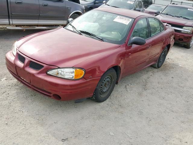 1G2NE52E85M232346 - 2005 PONTIAC GRAND AM S MAROON photo 2