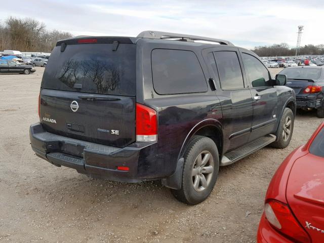 5N1BA08C09N603370 - 2009 NISSAN ARMADA SE BLACK photo 4