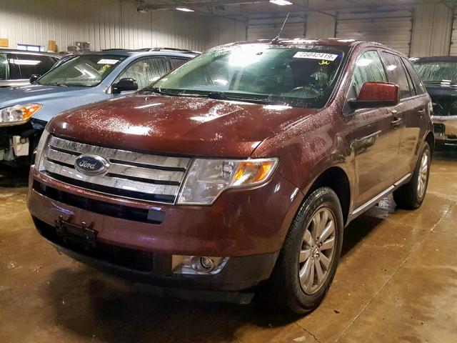 2FMDK3JC9ABB34619 - 2010 FORD EDGE SEL BURGUNDY photo 2