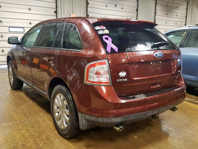 2FMDK3JC9ABB34619 - 2010 FORD EDGE SEL BURGUNDY photo 3