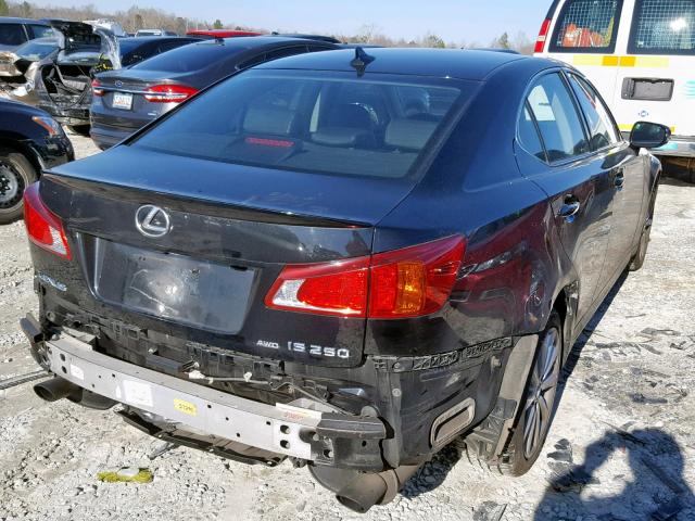 JTHCF5C29A5043938 - 2010 LEXUS IS 250 BLACK photo 4