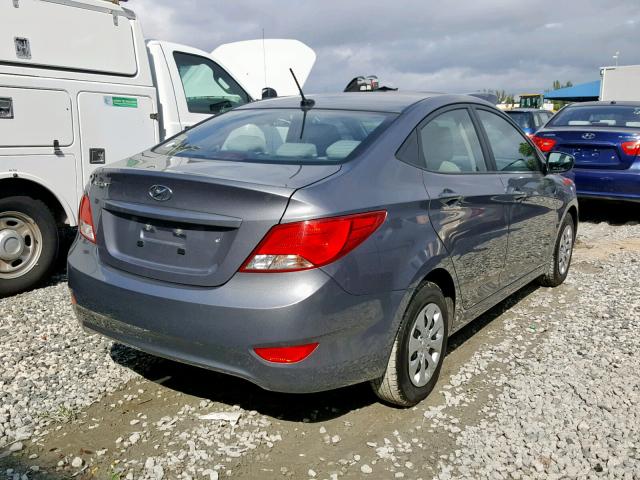 KMHCT4AE3HU278283 - 2017 HYUNDAI ACCENT SE GRAY photo 4