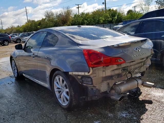 JN1CV6EK2CM422055 - 2012 INFINITI G37 BASE GRAY photo 3