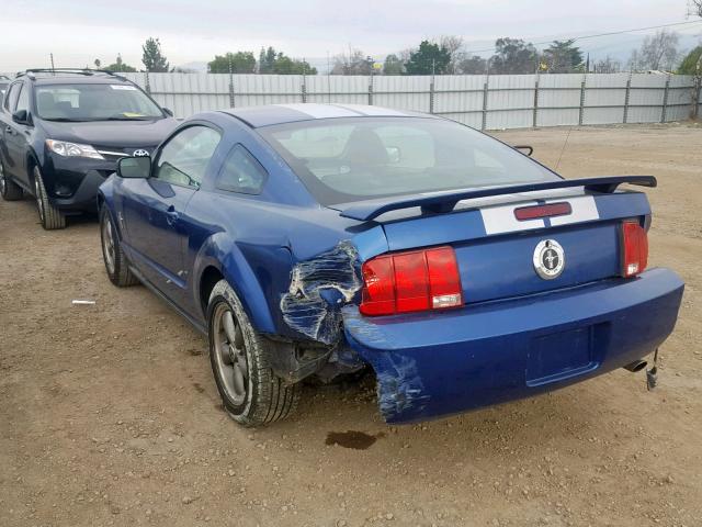 1ZVFT80N465142288 - 2006 FORD MUSTANG BLUE photo 3