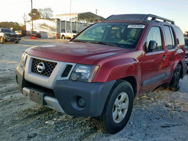 5N1AN0NU0DN810041 - 2013 NISSAN XTERRA X RED photo 2