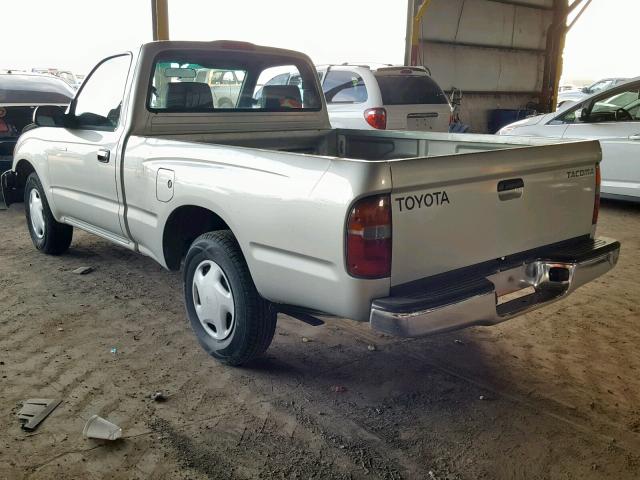 5TENL42N9YZ708403 - 2000 TOYOTA TACOMA SILVER photo 3