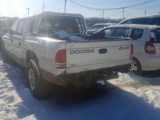 1B7GG2AN91S201921 - 2001 DODGE DAKOTA QUA SILVER photo 3