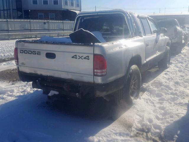 1B7GG2AN91S201921 - 2001 DODGE DAKOTA QUA SILVER photo 4