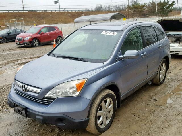 JHLRE48727C104194 - 2007 HONDA CR-V EXL BLUE photo 2