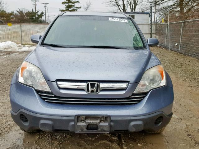 JHLRE48727C104194 - 2007 HONDA CR-V EXL BLUE photo 9