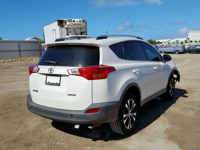 JTMYFREVXFJ026988 - 2015 TOYOTA RAV4 LIMIT WHITE photo 4