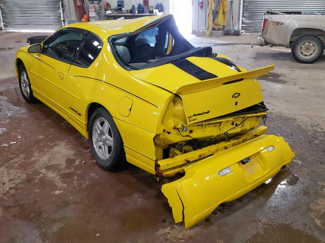 2G1WW12E129306388 - 2002 CHEVROLET MONTE CARL 黄色 照片 3