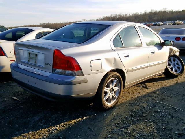 YV1RS61R122105097 - 2002 VOLVO S60 SILVER photo 4