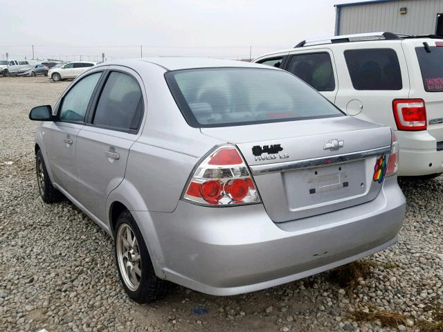 KL1TD56658B145293 - 2008 CHEVROLET AVEO BASE Күміс фото 3