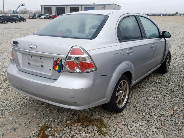 KL1TD56658B145293 - 2008 CHEVROLET AVEO BASE Күміс фото 4