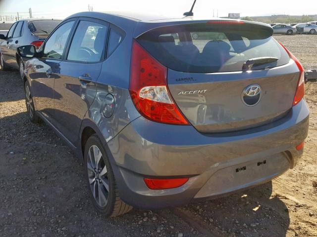 KMHCU5AE0GU236834 - 2016 HYUNDAI ACCENT SPO GRAY photo 3