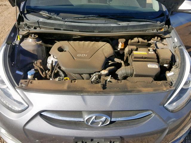 KMHCU5AE0GU236834 - 2016 HYUNDAI ACCENT SPO GRAY photo 7